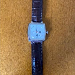 Hugo Boss watch with genuine leather straps.